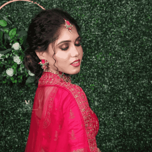 HD bridal makeup with natural glow and soft nude lipstick for wedding day